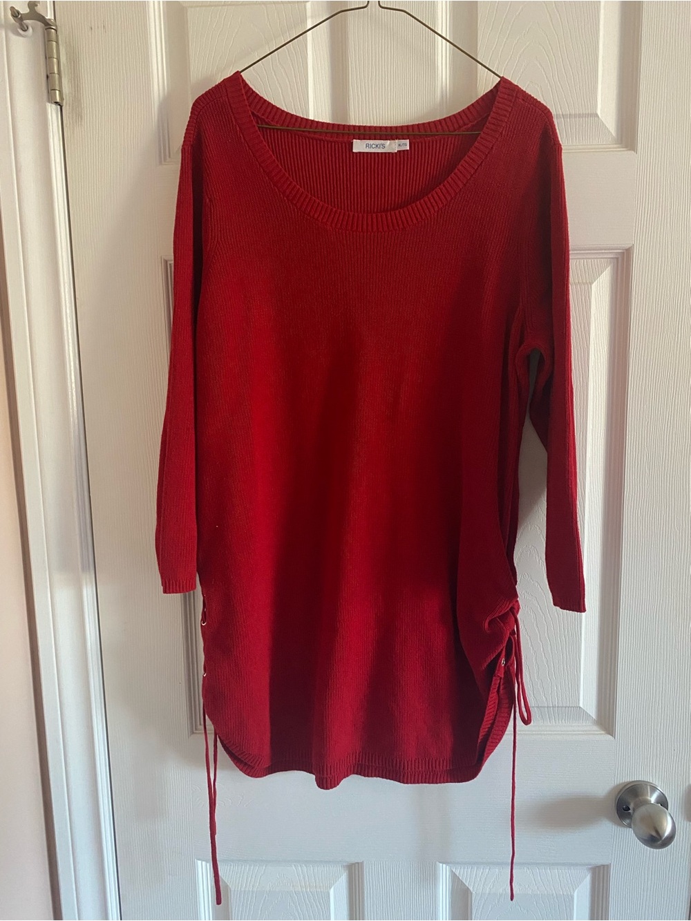 Ricki's Bright Red Ribbed Knit Sweater - Picture 2 of 7